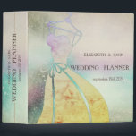 Stylish Watercolor Bride Dress Wedding Binder<br><div class="desc">Bride dress on watercolor brush stroke  wedding planner.</div>