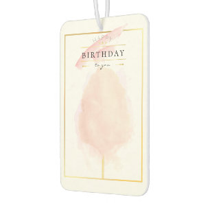 Stylish Watercolor Cotton Candy Birthday Air Freshener