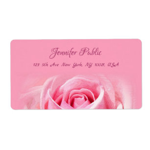Stylish Watercolor Pink Rose Floral Plain Shipping