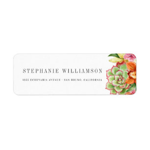 Stylish Watercolor Succulents Modern Wedding