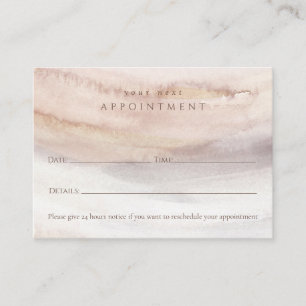Stylish, watercolor, yoga, spa,  Appointment card