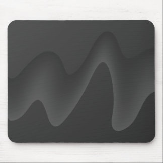 Stylish Wave Design in Dark Grey. Mouse Pad