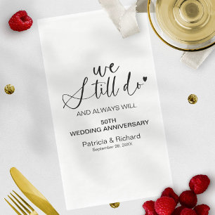 Stylish We Still Do Wedding Vow Renewal Napkin