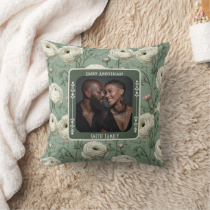 Stylish Wedding Anniversary Throw Pillow