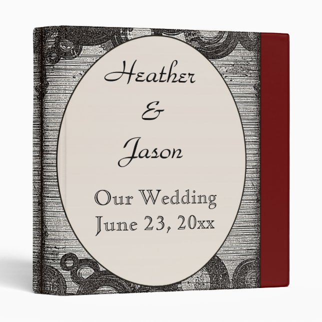 Stylish  Wedding Binder (Front/Spine)