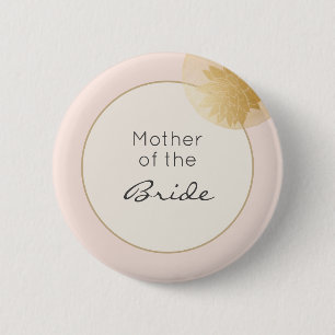 Stylish Wedding Blush gold Mother of the Bride 2 Inch Round Button
