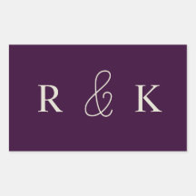 Stylish wedding couples monogrammed