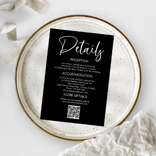Stylish Wedding Invitation Details Enclosure