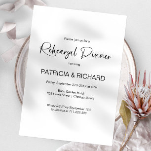 Stylish Wedding Rehearsal Dinner Invitation