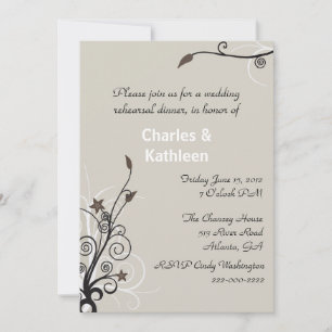 Stylish Wedding Rehearsal Invitation