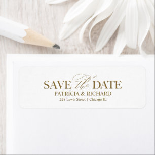 Stylish Wedding Save The Date Return Address