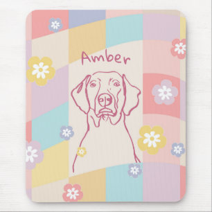 Stylish Weimaraner Simple Colourful Dog Mouse Pad