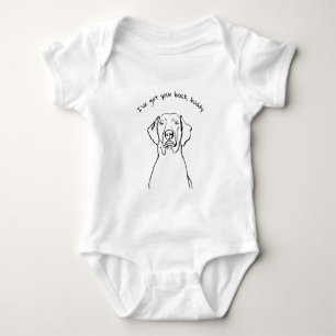 Stylish Weimaraner: Your Text, Your Style Baby Bodysuit