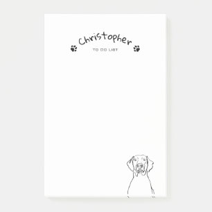 Stylish Weimaraner: Your Text, Your Style Post-it Notes