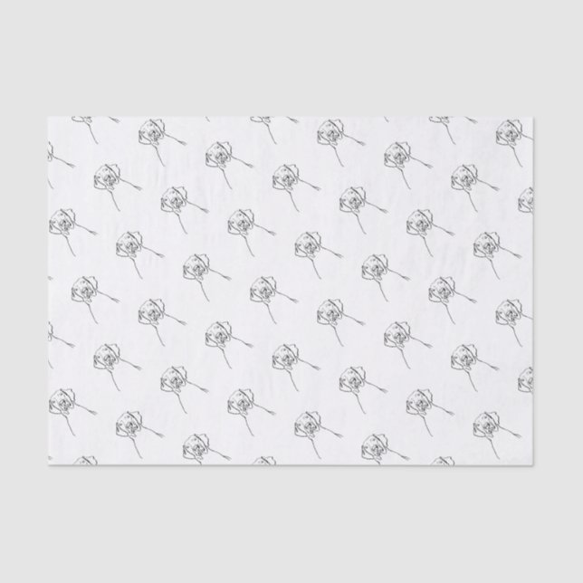 Stylish Weimaraner: Your Text, Your Style Tissue Paper (Front)