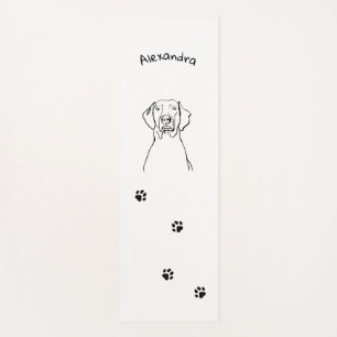 Stylish Weimaraner: Your Text, Your Style Yoga Mat