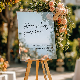 Stylish Welcome Calligraphy Wedding sign