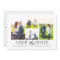 Stylish White 4 Photo Save the Date