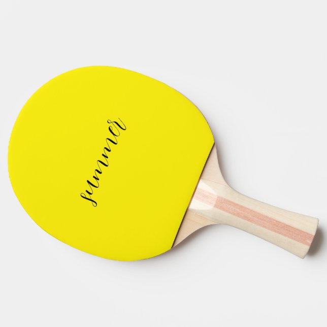 Stylish White Bag with Yellow "Summer" Ping Pong Paddle (Side)