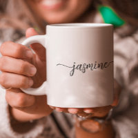 Stylish White Monogram Name Signature