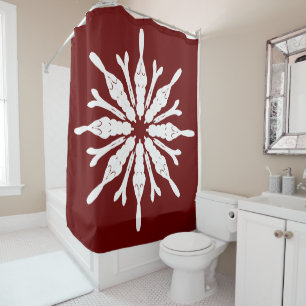 Stylish White Pattern on Burgundy