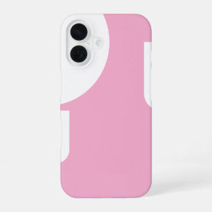 Stylish White Shaped on Light Pink iPhone 16 Case