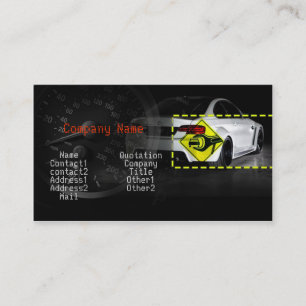 Stylish white sport car business card