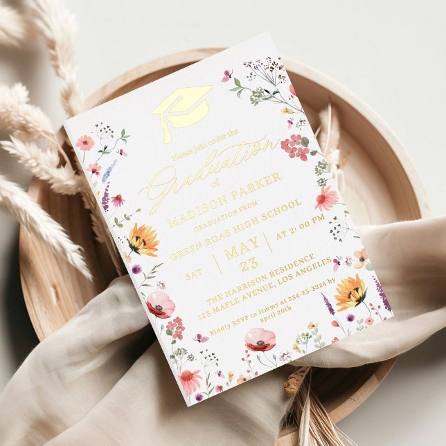 Stylish Wildflower Meadow Garden  Graduation (Creator Uploaded)