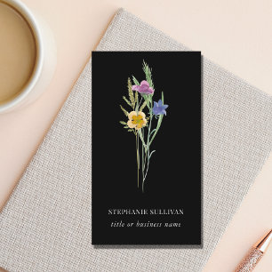 Stylish Wildflower Professional Business Card