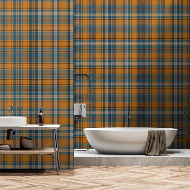 Stylish Winter Plaid Tartan  Wallpaper (Bathroom)
