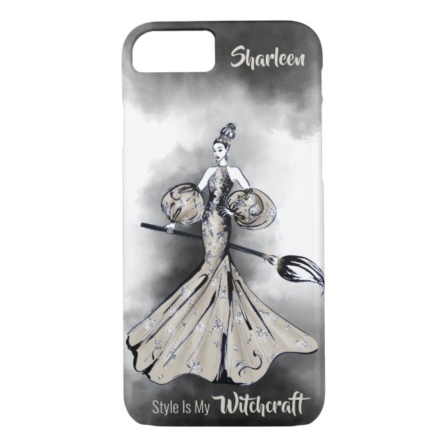 Stylish Witch Illustration Case-Mate iPhone Case (Back)