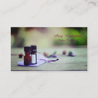stylish with a bottle of aroma business card