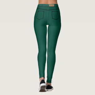 Stylish Women's Green Jeans "MIGNED" Leggings