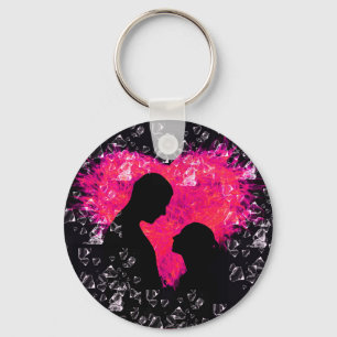Stylish Women's Tote Bag with Romantic Love Design Keychain