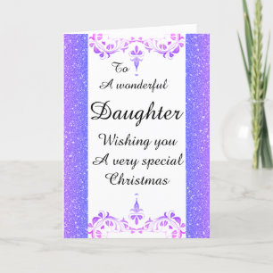 Stylish Wonderful daughter Christmas card