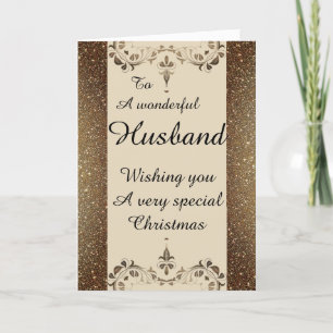 Stylish Wonderful husband Christmas card