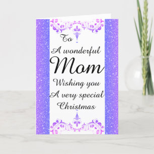 Stylish Wonderful mom Christmas card