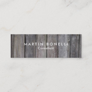 Stylish Wood Design Artistic Slim Mini Business Card