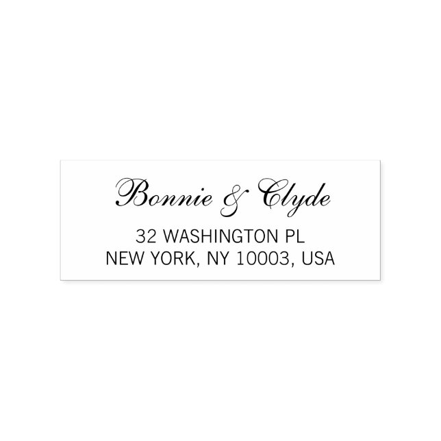 Stylish Wood Rubber Stamp For Custom Address Label (Stamped)