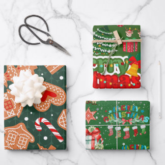 Stylish Wrappers for Christmas Holidays Wrapping Paper Sheet