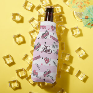 Stylish XOXO Valentine's Day Patterned Bottle Cooler