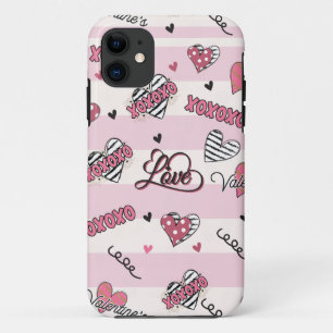 Stylish XOXO Valentine's Day Patterned iPhone 11 Case