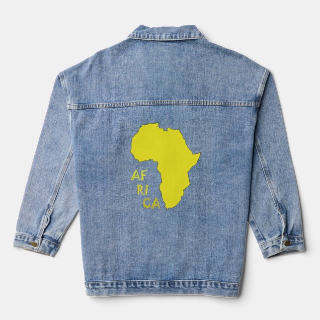 Stylish Yellow Africa Continent Map (Verso)