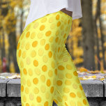Stylish Yellow and Lazer Lemon Polka Dot Pattern Leggings<br><div class="desc">Add a Splash of Yellow to Your Look!
Inject some energy into your wardrobe with these yellow-themed leggings! Whether you're chilling at home,  getting active,  or running errands,  these leggings offer a stylish and comfy way to stand out. Feel chic and confident—grab yours today!</div>