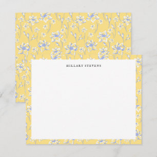 Stylish Yellow Flowers Border Card