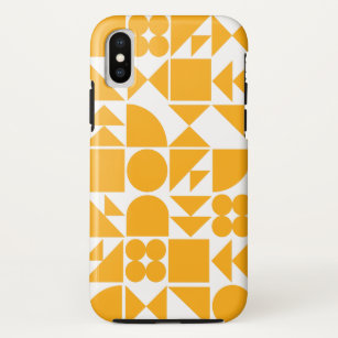 Stylish Yellow Modern Geometric Shapes Pattern Case-Mate iPhone Case