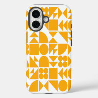 Stylish Yellow Modern Geometric Shapes Pattern