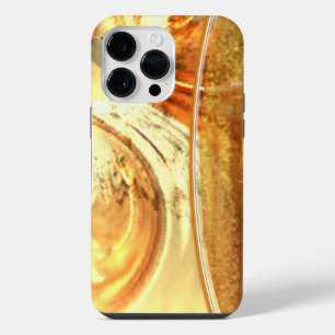 Stylish Yellow Natural Earth Tones Abstract iPhone 14 Pro Max Case