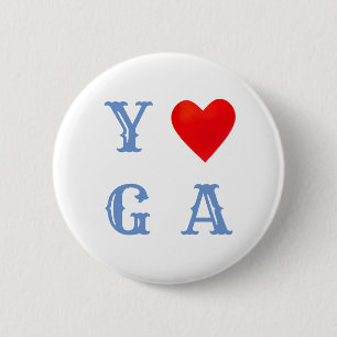 Stylish Yoga 2 Inch Round Button