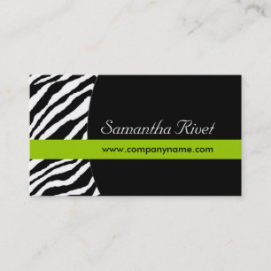 Stylish Zebra BusinessCards :: {Horizontal} Business Card